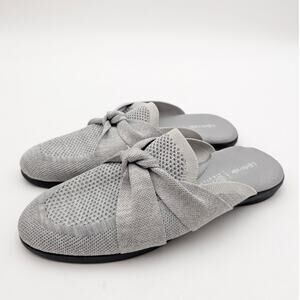 LifeStride Kissed Apron Toe Mule Women's Knotted Straps Gray Size US7M EU37